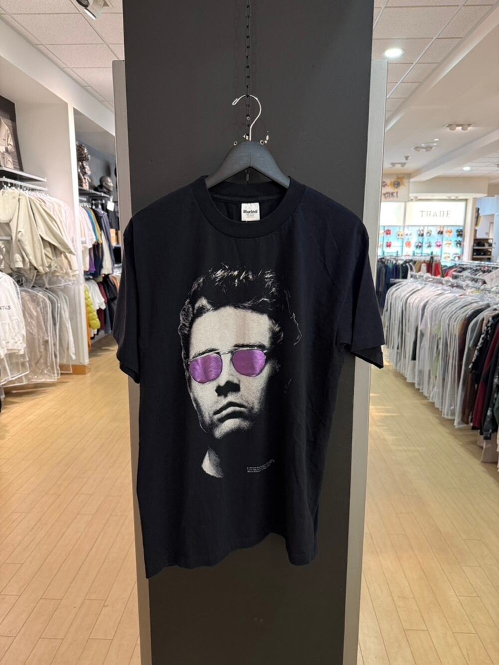 1982 James Dean Purple Shades 80s Vintage Murina Giant Band Tee Shirt Tour